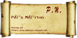 Pós Márton névjegykártya